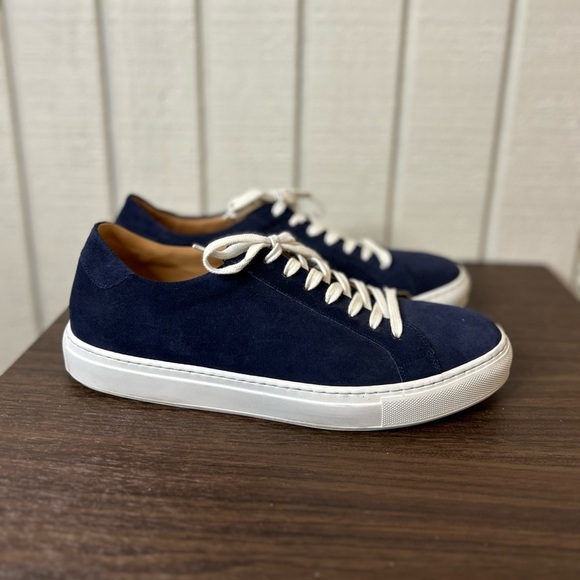 Paul Fredrick Blue Suede Sneakers, size 11. - Picture 3 of 6